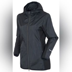 Sunice Blair Packable Water Repellent Wind Jacket with Hood Black Size Small